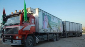 وصول 15 شاحنة سعودية مُحملة بـ 30 ألف ذبيحة إلى قطاع غزة