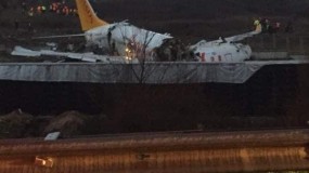 تحطم طائرة في مطار صبيحة باسطنبول ونجاة جميع ركابها