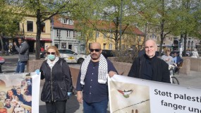 نادي الأسير الفلسطيني في النرويج وجمعية أصدقاء فلسطين ينظمون وقفة دعماً لأسرانا البواسل في سجون الاحتلال .