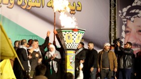 غزة: إيقاد الشعلة الـ57 لانطلاقة الثورة الفلسطينية