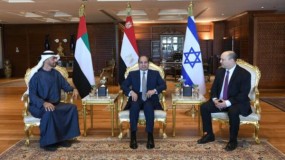 الرئاسة المصرية تكشف تفاصيل اجتماع السيسي وبن زايد وبينت