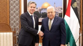 الرئيس عباس يلتقي وزير الخارجية الأمريكي في رام الله