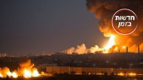 انفجار ضخم في المنطقة الصناعية في رمات هشارون شمال تل ابيب